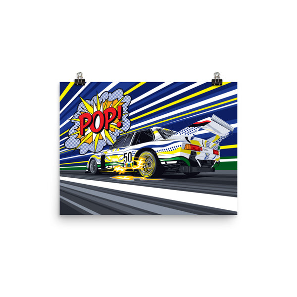 BMW 320i Turbo Art Car Poster