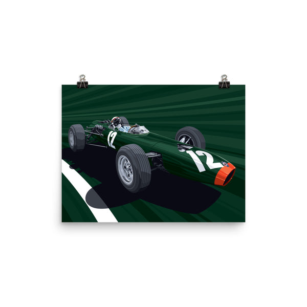 Jackie Stewart 1966 BRM P261 Poster