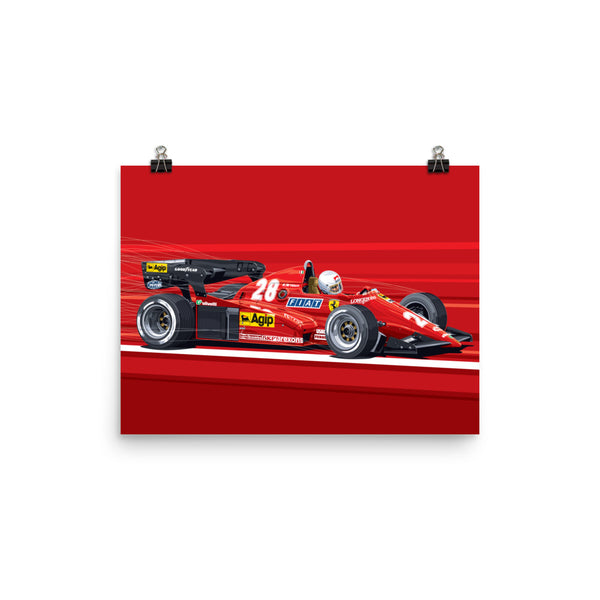 Rene Arnoux Ferrari 126C3 Poster