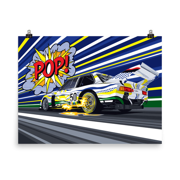 BMW 320i Turbo Art Car Poster