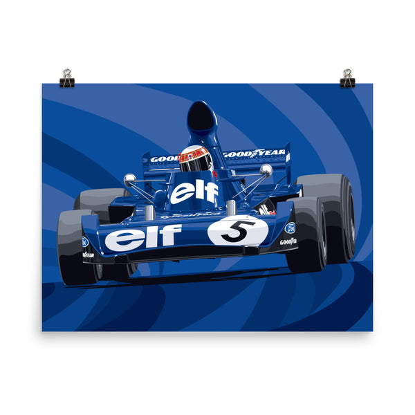 Jackie Stewart Tyrell 006-Cosworth Poster
