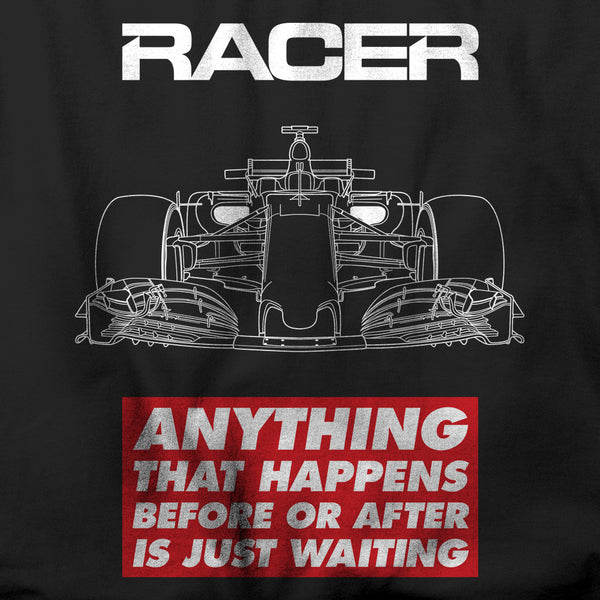 Grand Prix Car "Just Waiting" Short Sleeve Black Hanes Beefy-T