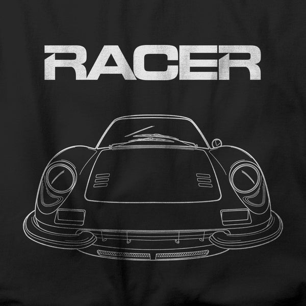 Ferrari Dino Line Art - Black Short Sleeve Hanes Beefy-T