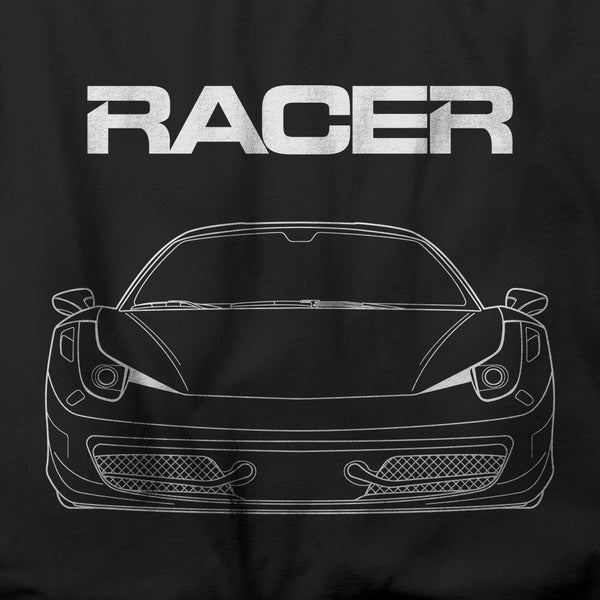 Ferrari 458 Line Art - Black Short Sleeve Hanes Beefy-T