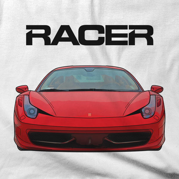 Ferrari 458 Illustrated - White Short Sleeve Hanes Beefy-T