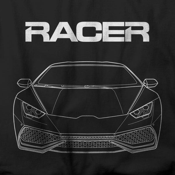 Lamborghini Huracan Line Art - Black Short Sleeve Hanes Beefy-T