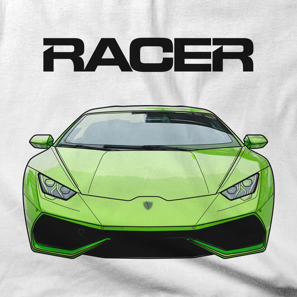 Lamborghini Huracan Illustrated - White Short Sleeve Hanes Beefy-T