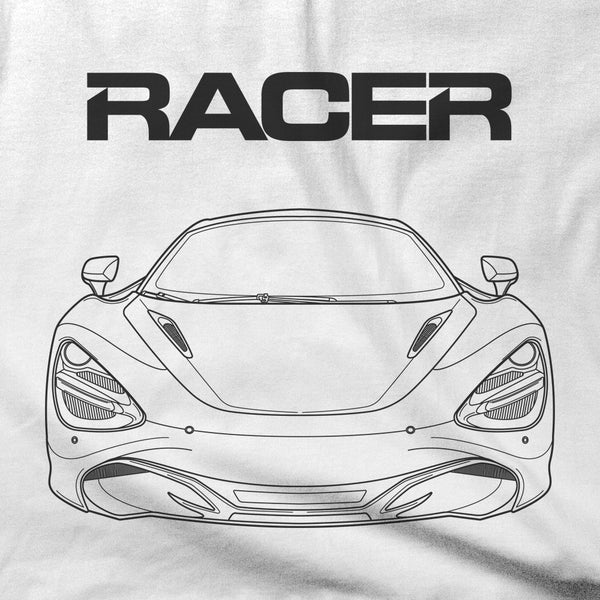 McLaren 720S Line Art - White Short Sleeve Hanes Beefy-T