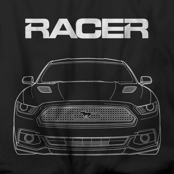 Mustang GT Line Art - Black Short Sleeve Hanes Beefy-T