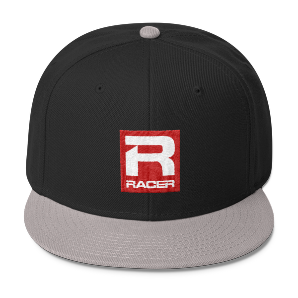RACER Square Logo Wool Blend Snapback