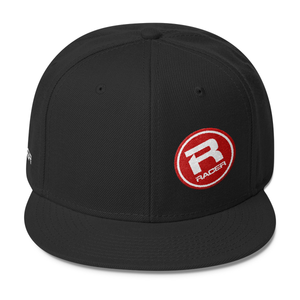 RACER Round Tilt Logo Wool Blend Snapback