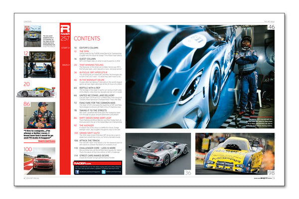 RACER Number 257: The SRT Issue