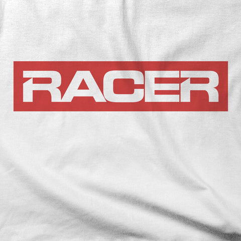 RACER "Big Logo" Short Sleeve White Hanes Beefy-T