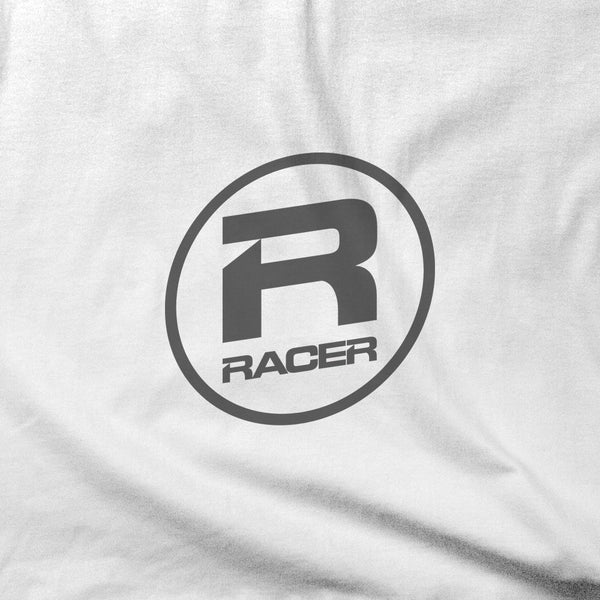 RACER Gray Oval Logo - Short Sleeve Hanes Beefy T - 2 colors