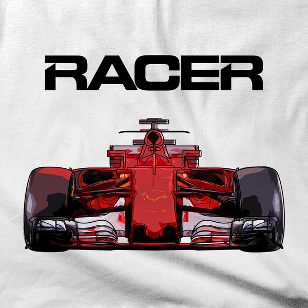 Grand Prix Car Color Line Art 2 - White Short Sleeve T-Shirt
