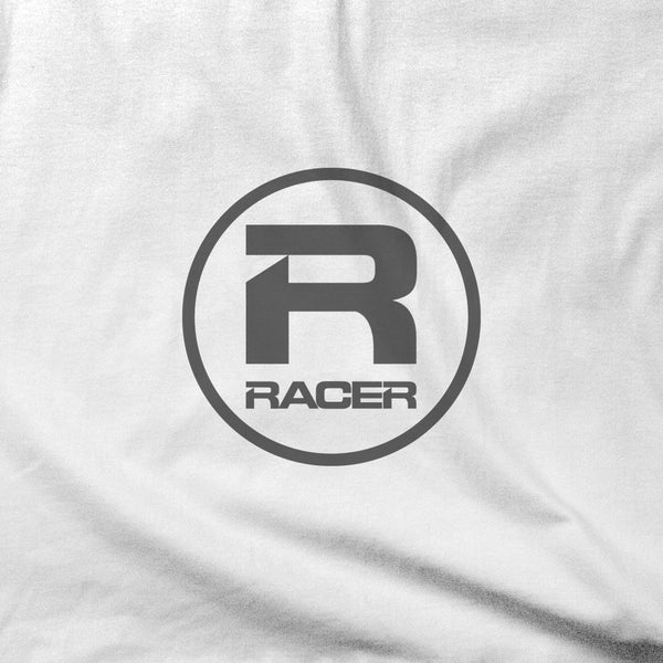 RACER Gray Round Logo - Short Sleeve Hanes Beefy T - 2 colors