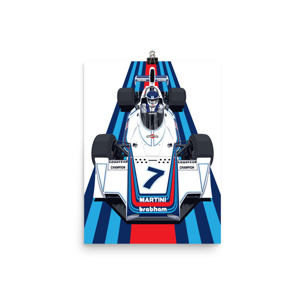 Martini Brabham BT44B Poster - Carlos Reutemann