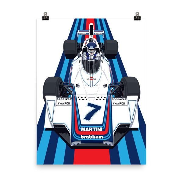 Martini Brabham BT44B Poster - Carlos Reutemann