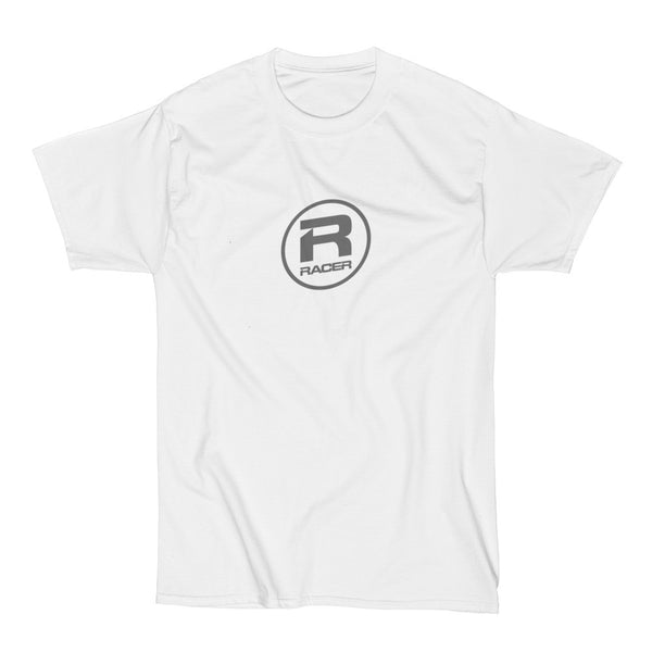 RACER Gray Oval Logo - Short Sleeve Hanes Beefy T - 2 colors