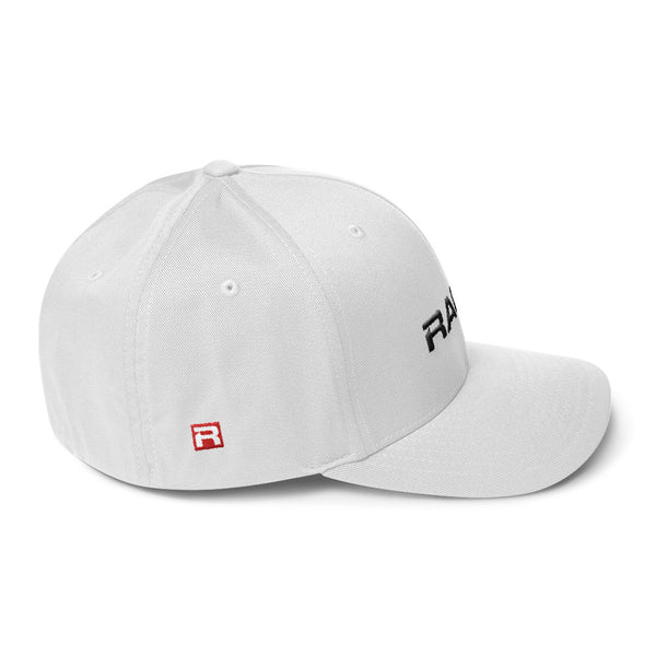 RACER Horizontal Logo Black Structured Twill Cap