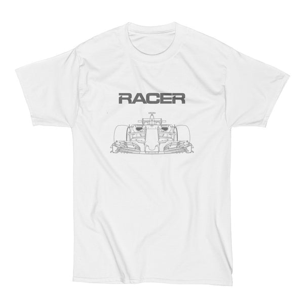 Grand Prix Car Gray Line Art - Short Sleeve T-Shirt - 2 colors