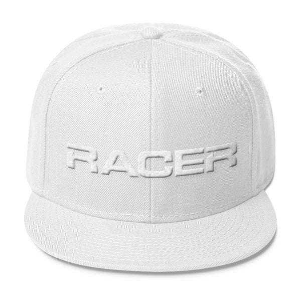 RACER Horizontal White Logo Wool Blend Snapback - 7 colors