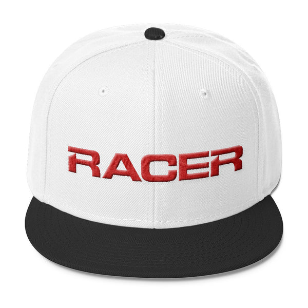 RACER Horizontal Red Logo Wool Blend Snapback - 4 colors
