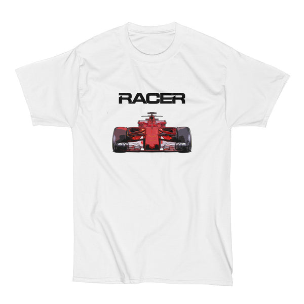 Grand Prix Car Color Line Art 2 - White Short Sleeve T-Shirt