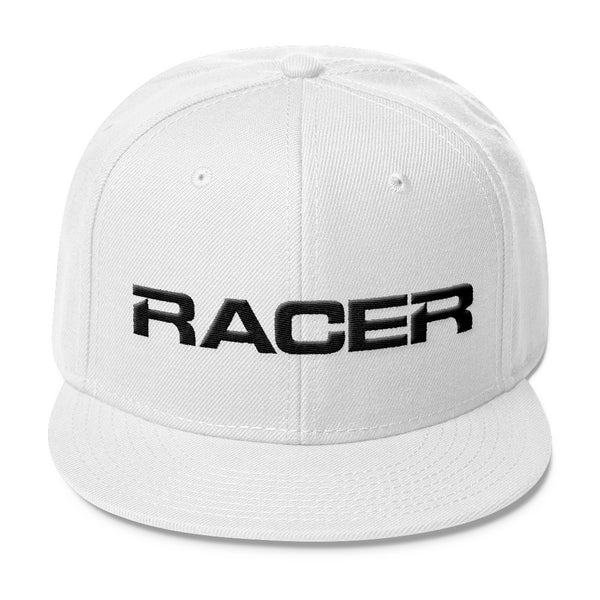 RACER Horizontal Black Logo Wool Blend Snapback - 5 colors