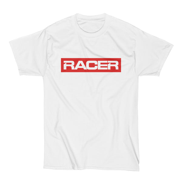 RACER "Big Logo" Short Sleeve White Hanes Beefy-T