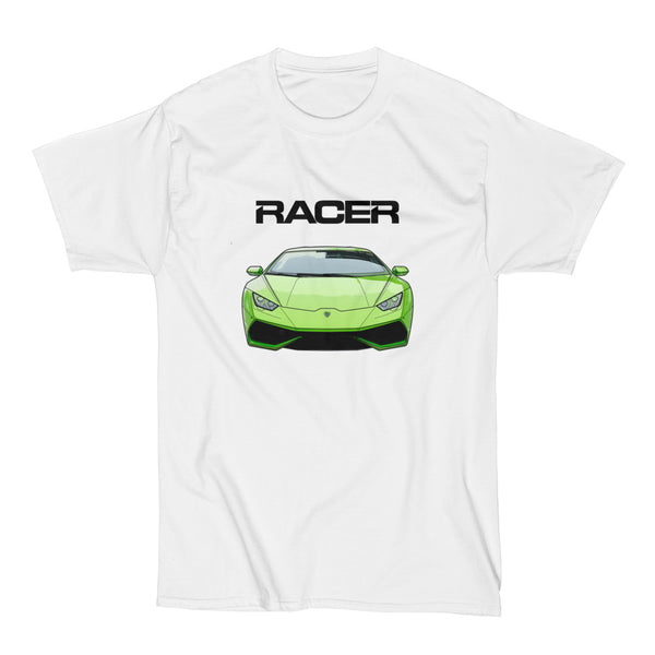 Lamborghini Huracan Illustrated - White Short Sleeve Hanes Beefy-T