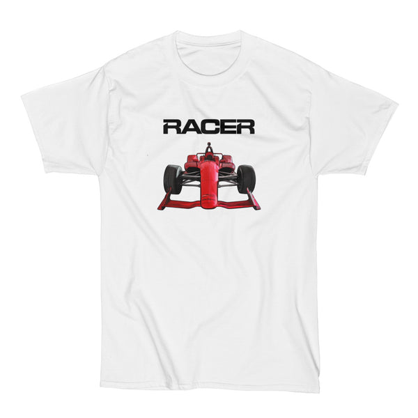 2018 Indy Car Illustrated White Short Sleeve Hanes Beefy-T