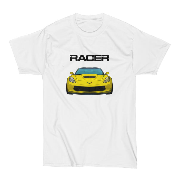 Corvette Z06 Illustrated - White Short Sleeve Hanes Beefy-T