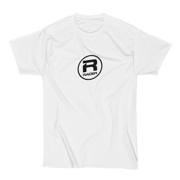 RACER Black Oval Logo - Short Sleeve Hanes Beefy T