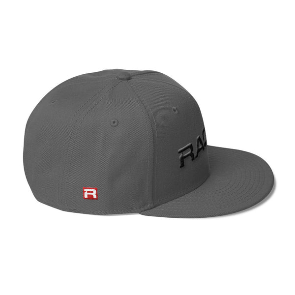 RACER Horizontal Black Logo Wool Blend Snapback - 5 colors