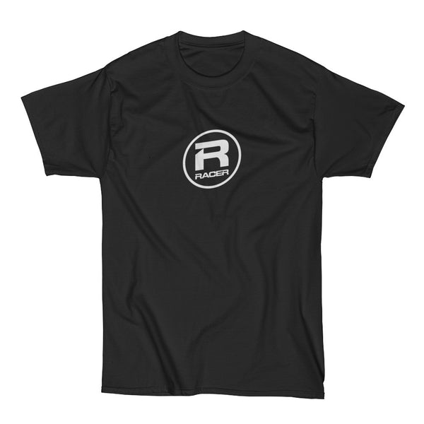 RACER White Oval Logo - Short Sleeve Hanes Beefy T
