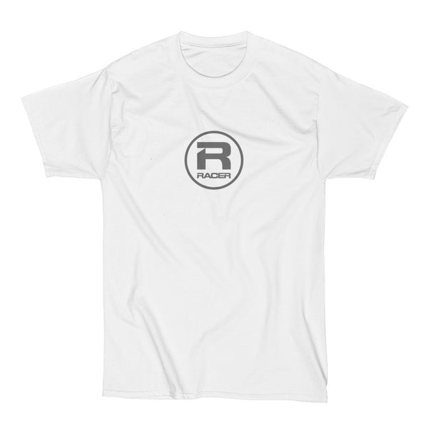 RACER Gray Round Logo - Short Sleeve Hanes Beefy T - 2 colors