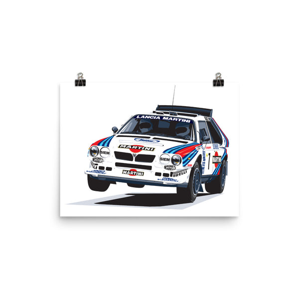 1985 Lancia Delta S4 Group B Rally Car Poster
