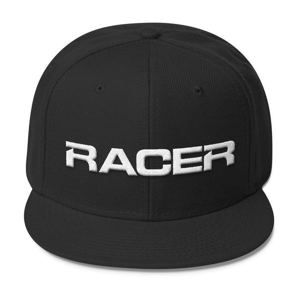 RACER Horizontal White Logo Wool Blend Snapback - 7 colors