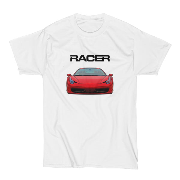 Ferrari 458 Illustrated - White Short Sleeve Hanes Beefy-T