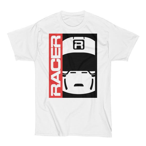 RACER Helmet Icon - Short Sleeve Hanes Beefy T