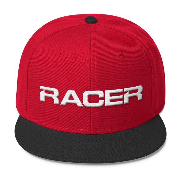 RACER Horizontal White Logo Wool Blend Snapback - 7 colors