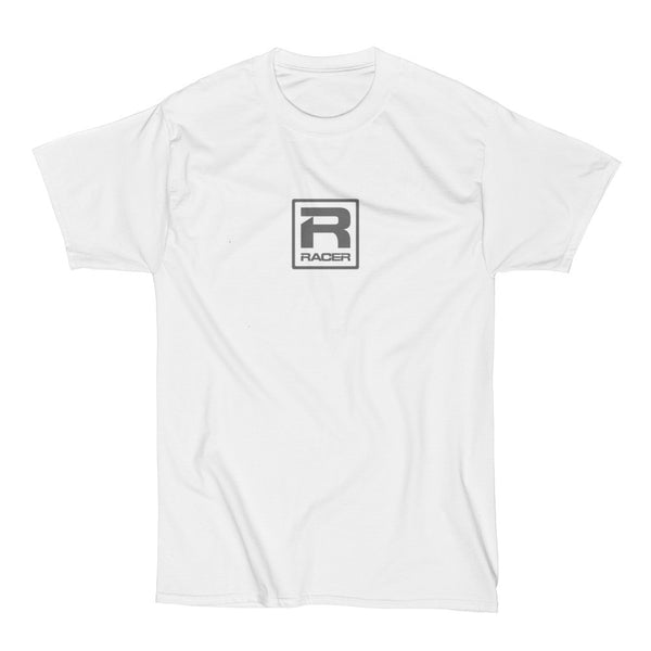 RACER Gray Square Logo - Short Sleeve Hanes Beefy T - 2 colors