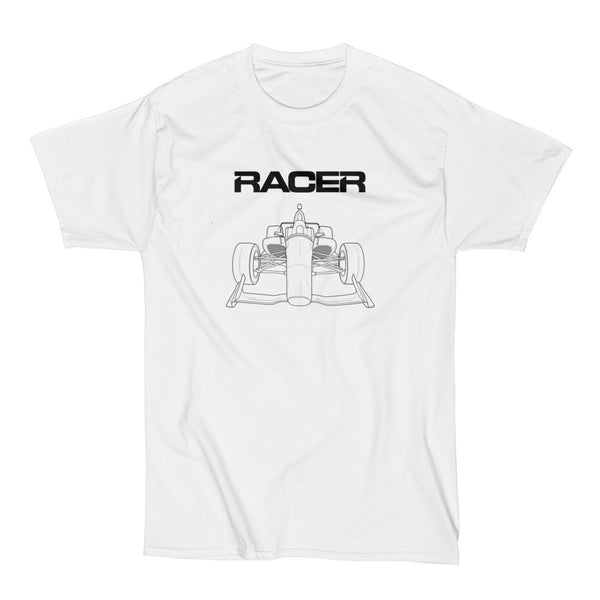 2018 Indy Car Illustrated Short Sleeve White Hanes Beefy-T