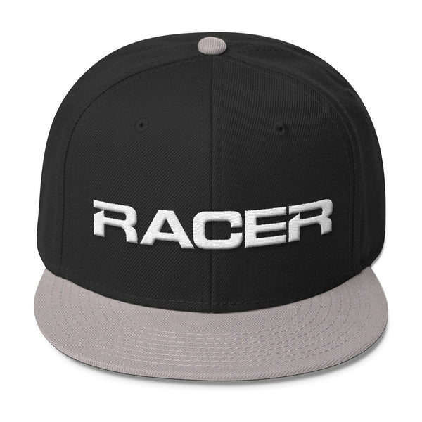 RACER Horizontal White Logo Wool Blend Snapback - 7 colors