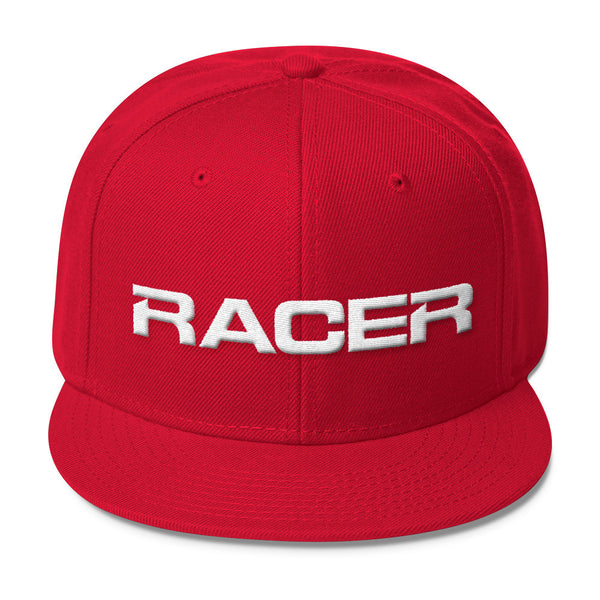 RACER Horizontal White Logo Wool Blend Snapback - 7 colors