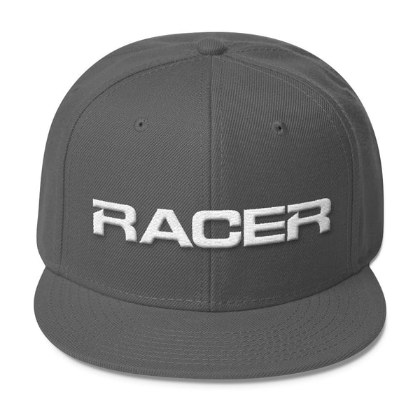 RACER Horizontal White Logo Wool Blend Snapback - 7 colors