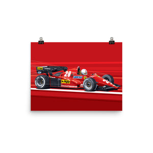 Rene Arnoux Ferrari 126C3 Poster