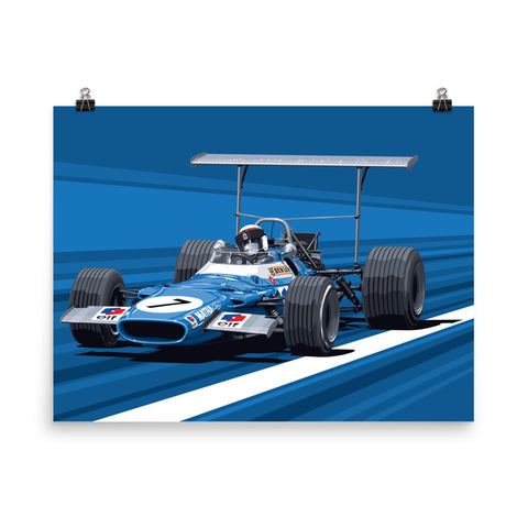 Martini Brabham BT44B Poster - Carlos Pace – The RACER Store