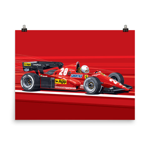 Rene Arnoux Ferrari 126C3 Poster